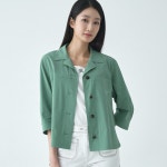 ZISHEN 피어로즈 오픈카라 아우터형 숏 셋업 블라우스 LCWSO393_2color| 굿 셀렉션, 굿 서비스 굿웨어몰