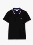 LACOSTE 라코스테 남성 레귤러핏 스트레치 피케 폴로 카라 반팔티_블랙| 굿 셀렉션, 굿 서비스 굿웨어몰