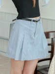 DunDrop DD_Clean fit a-line mini skirt_BLUE| 굿 셀렉션, 굿 서비스 굿웨어몰