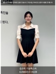 금찌 마엔 배색 원피스 -[5/29 블랙L 입고예정]