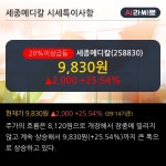 세종메디칼 20 이상 상승 단기중기 이평선 정배열로 상승세 | 한국경제TV ＇세종메디칼＇ 20% 이상 상승, 단기·중기 이평선 정배열로 상승세