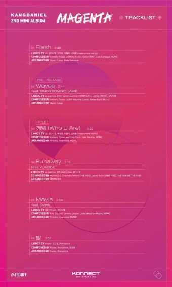 강다니엘 미니 2집 트랙리스트 공개…타이틀곡 깨워 | 텐아시아 강다니엘, 미니 2집 트랙리스트 공개…타이틀곡 '깨워' | 텐아시아
