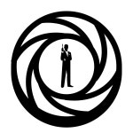 James Bond icon in Material Design style