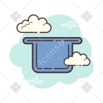 Whole Rest icon in Cloud Style
