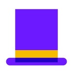 Black Hat icon in Color Hand Drawn Style