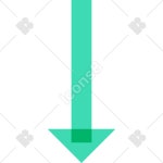 Down Arrow icon in Color Glass Style
