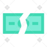 Split Money icon in Color Glass Style