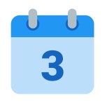 Calendar 3 icon in Blue UI Style