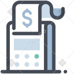 Checkbook symbols and icons in Pastel Style, PNG, SVG