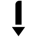 Down Arrow transparent icon in Material Two Tone Style