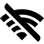 Wi-Fi off icon in Color Glass Style