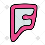 Foursquare aesthetic icon in PNG, SVG