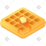 Waffle emoji icon in PNG, SVG