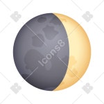Waxing Crescent Moon emoji icon in PNG, SVG