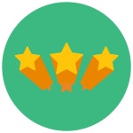 Insignia 3 Stars color icon in PNG, SVG