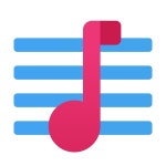 Music Notation icon in Material Design style