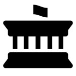 Parliament icon in Material Design style