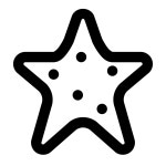 Star of Bethlehem icon in Pastel Style