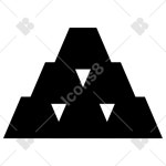 Gold Bars icon in Forma Regular Filled Sharp