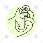 Fishing Hook icon in Handsy Style