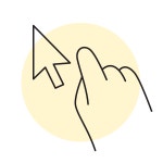 Pointer symbols and icons in Handsy Style, PNG, SVG