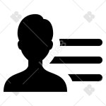 User Menu Male icon in iOS Glyph Style