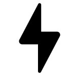 Lightning Bolt icon in Dotted Style