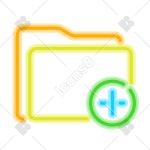 Add Folder icon in Neon Style