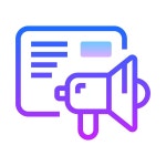 Purchase Order gradient icon in PNG, SVG