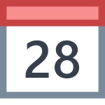 Calendar 28 icon in Windows 10 Style