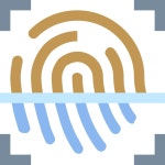 Fingerprint Scan Cute Outline icon in PNG, SVG