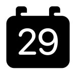 Calendar 29 color icon in PNG, SVG