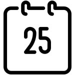 Calendar 25 icon in Windows 10 Style