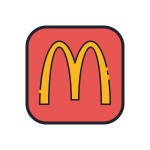 McDonald`s gradient icon in PNG, SVG