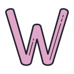 Letter W in ASL Icon by Papa Vector – download in PNG, SVG