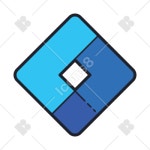 Google Tag Manager icon in Color Hand Drawn Style