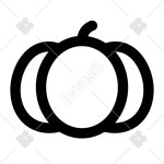 Pumpkin icon in Puffy Style