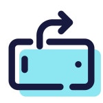Rotation icon in Material Design style