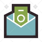 Payroll symbols and icons in Retro Style, PNG, SVG