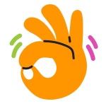 Ok Hand icon in Stitch Style