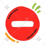 No Entry icon in Scribby Style