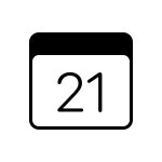 Calendar 21 icon in iOS Style