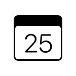 Calendar 25 icon in Windows 10 Style