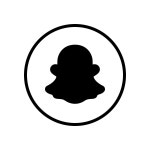 Snapchat Circled Logo color icon in PNG, SVG