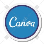 Canva icon in Stickers Style