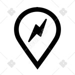 Tesla Supercharger Pin icon in Windows 10 Style