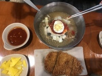 매콤 돈가스 불냉면