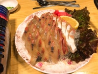 오징어나라-> 바다. 방어회 저도 먹어봣어요