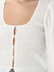 [해외배송] GANNI 여성 탑 F8856 151 화이트 /6 - 리본즈(REEBONZ)
