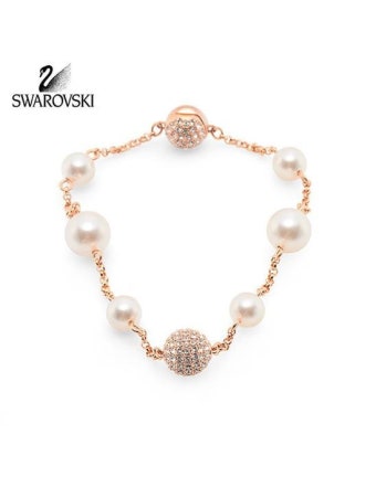 LFmall(프리미엄 패션몰) - 상품 [스와로브스키 SWAROVSKI] 5365738 / REMIX COLLECTION ROUND PEARL STRAND 로즈골드 플래팅 팔찌